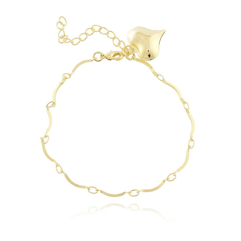 Pst-3055-Fo Pulseira Com Pingente De Coração