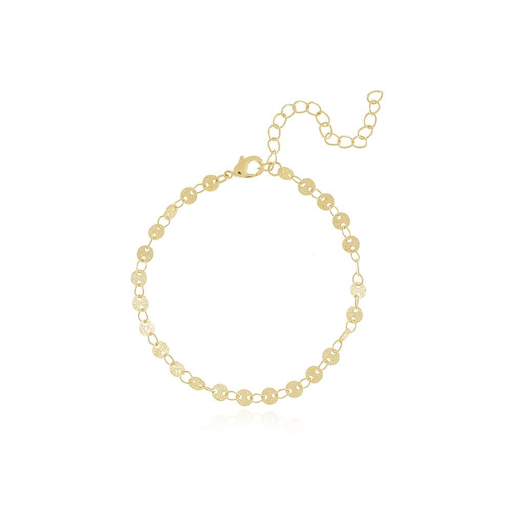 Pst-3057-Fo Pulseira Com Medalhinhas Texturizadas