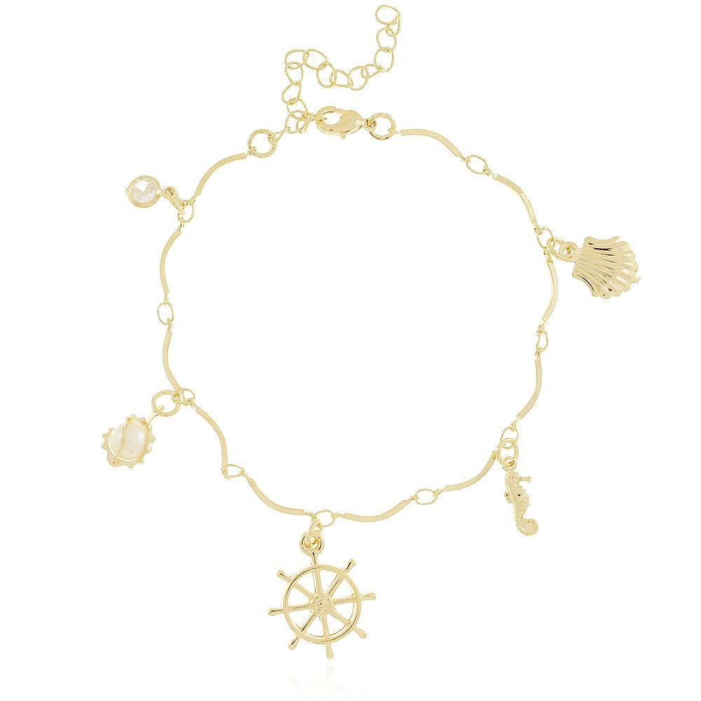 Pst-3064-Fo Pulseira Com Pingentes Do Mar