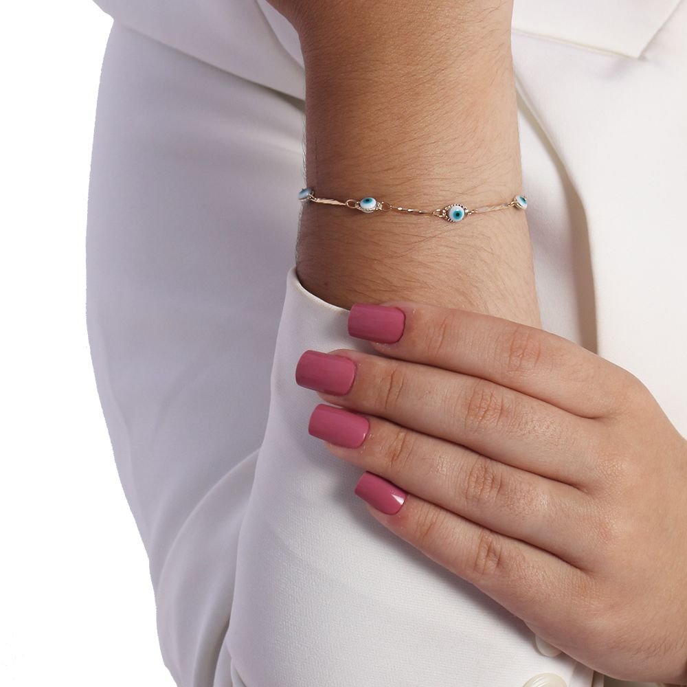 Pst-3094-Fo Pulseira De Olhos Gregos