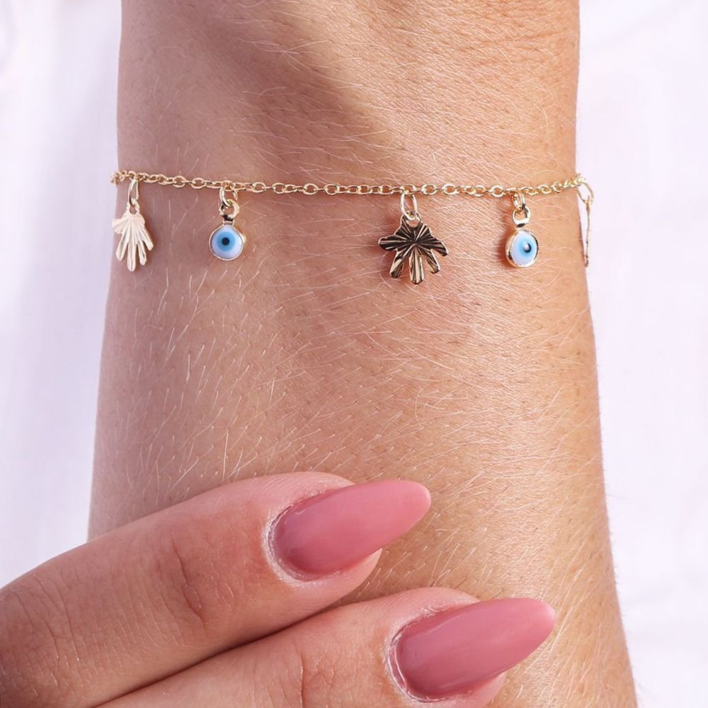 Pst-3135-Fo Pulseira De Olhos Gregos E Mãos