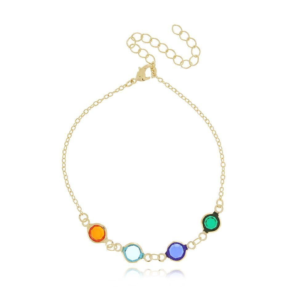Pst-3141-Fo Pulseira De Zircônias Coloridas
