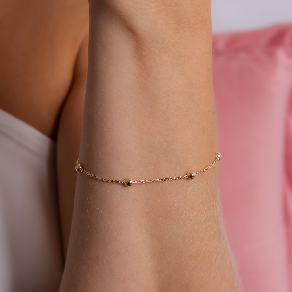 Pst-3146-Fo Pulseira De Mini Bolinhas