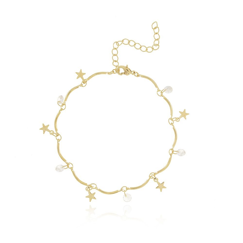 Pst-3149-Fo Pulseira De Estrelas E Zircônias