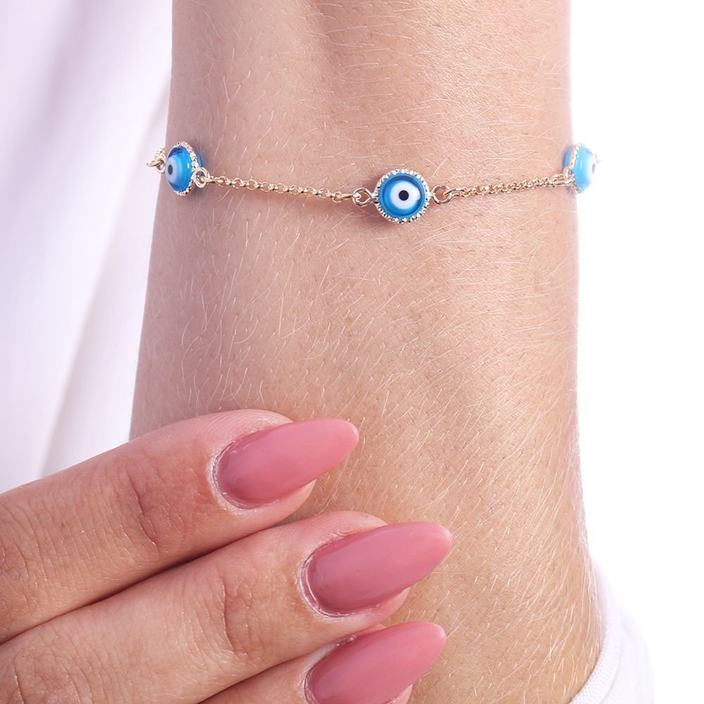 Pst-3150-Fo Pulseira De Olhos Gregos Azul 