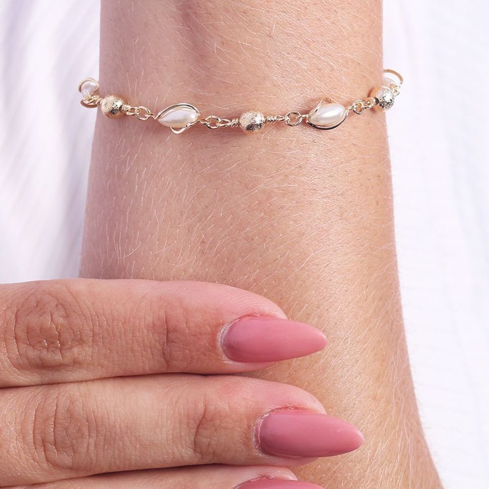 Pst-3159-Fo Pulseira De Pérolas