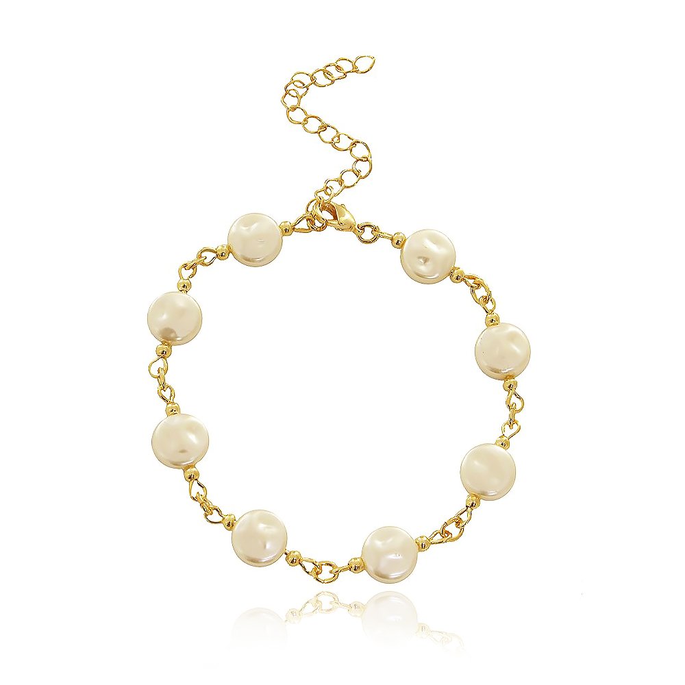 Pst-3161-Fo Pulseira De Pérolas Amassadas