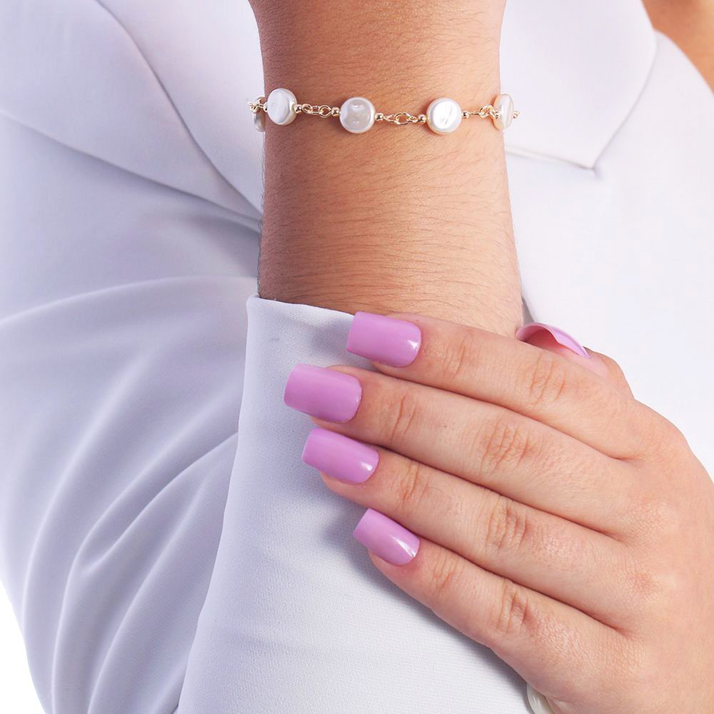 Pst-3161-Fo Pulseira De Pérolas Amassadas