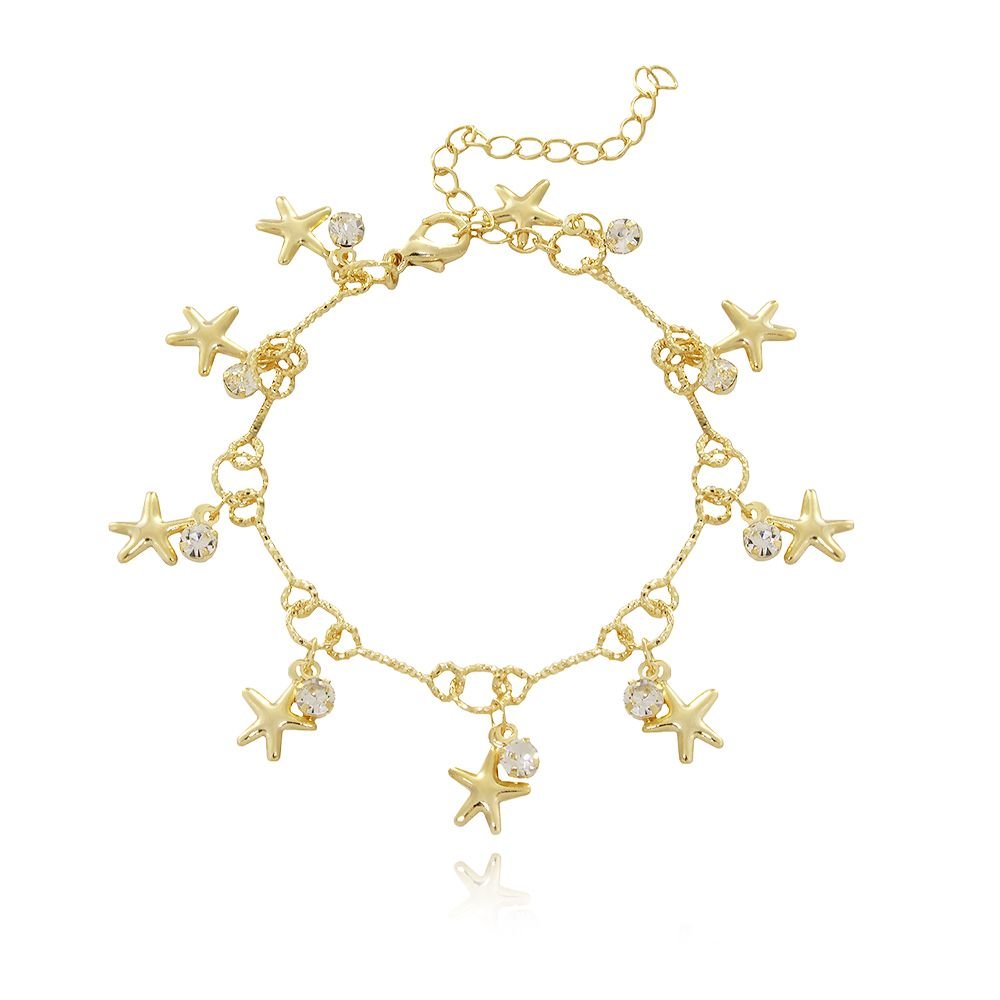 Pst-3168-Fo Pulseira De Estrelinhas E Zircônias
