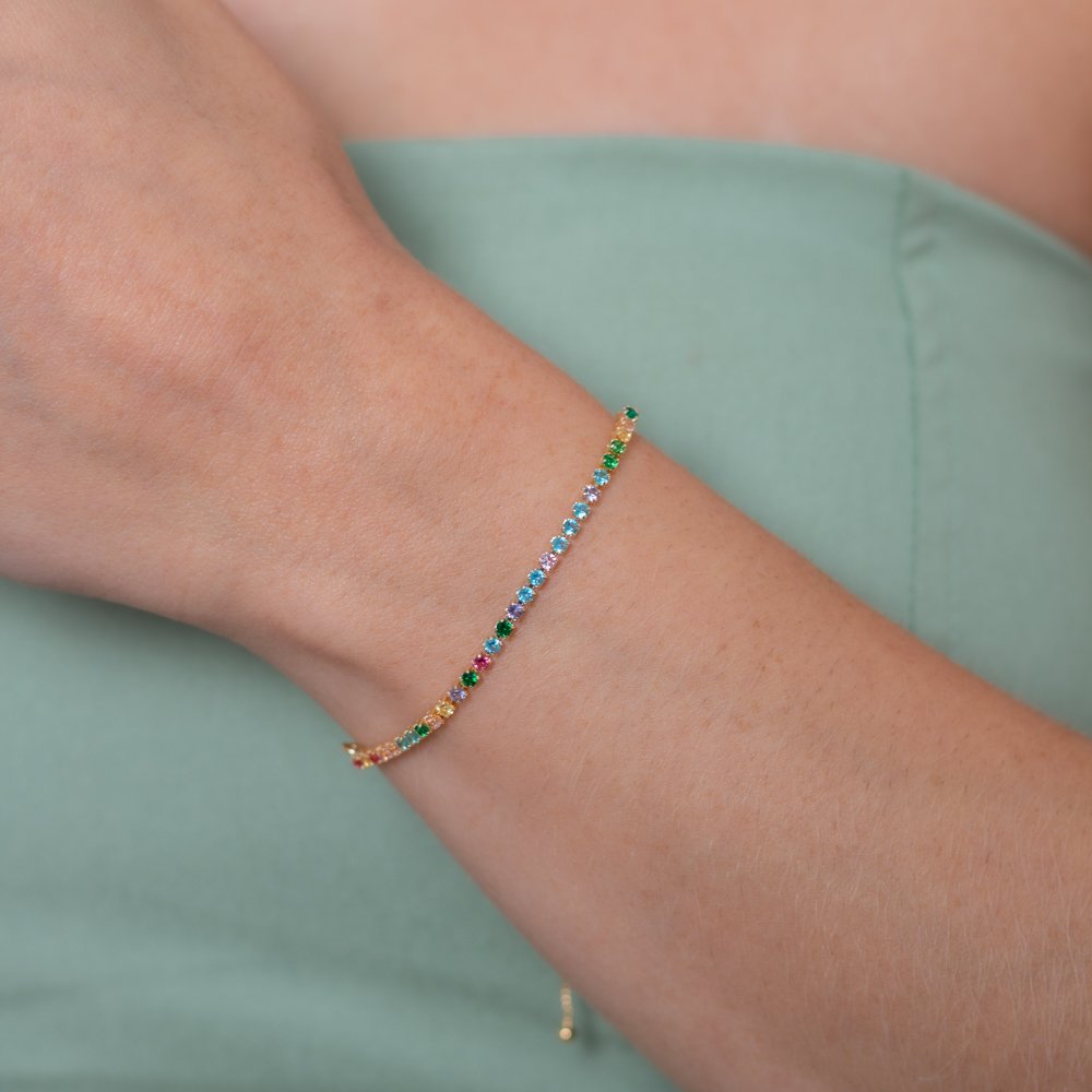 Pst-3169-Fo Pulseira Ajustável De Riviera Cristal (2mm)