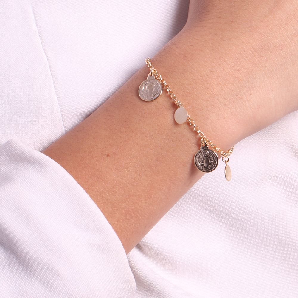 Pst-3252-Fo Pulseira Com Medalhas De São Bento