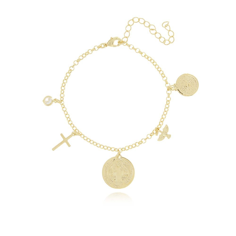 Pst-3258-Fo Pulseira Medalha De São Bento