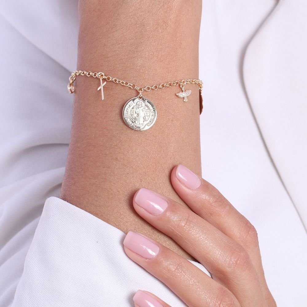 Pst-3258-Fo Pulseira Medalha De São Bento