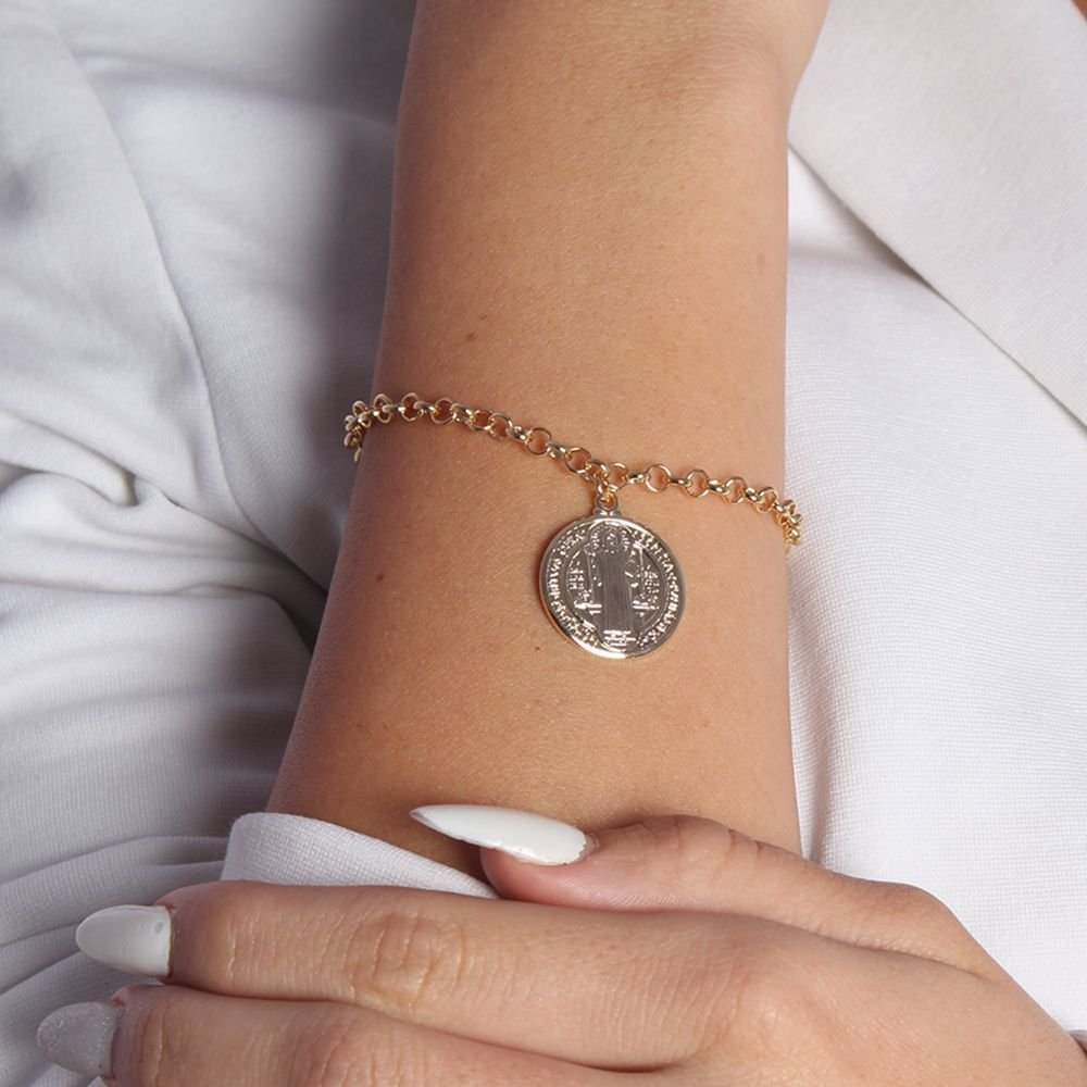 Pst-3259-Fo Pulseira Medalha De São Bento