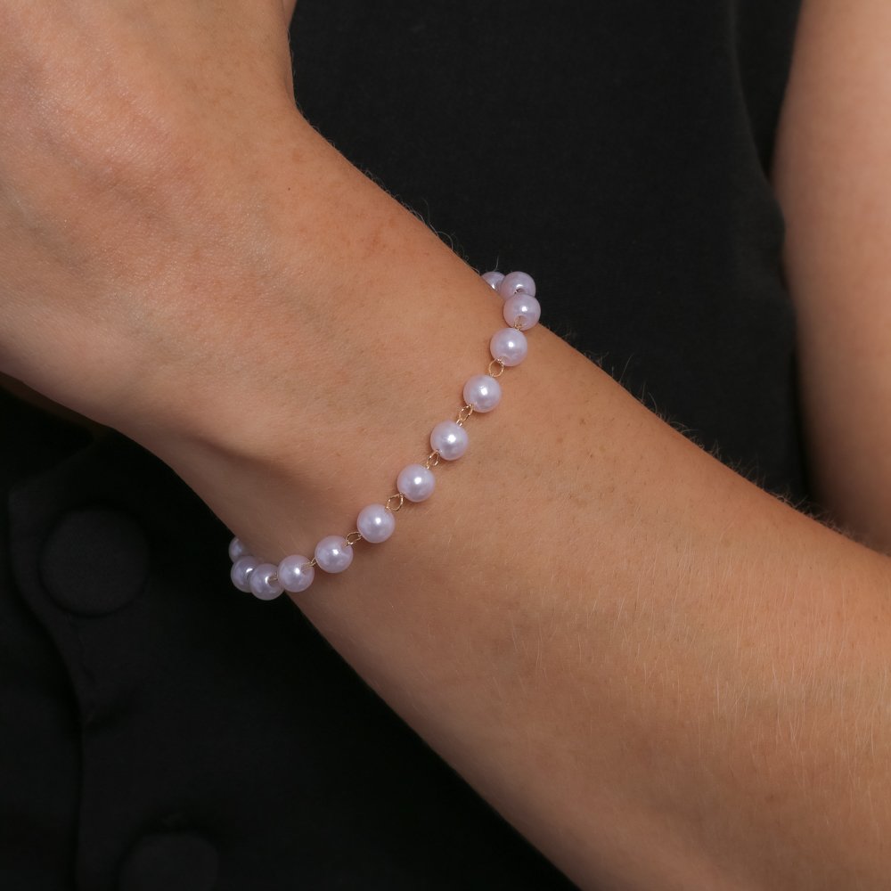 Pst-3328-Fo Pulseira De Pérolas (6mm)