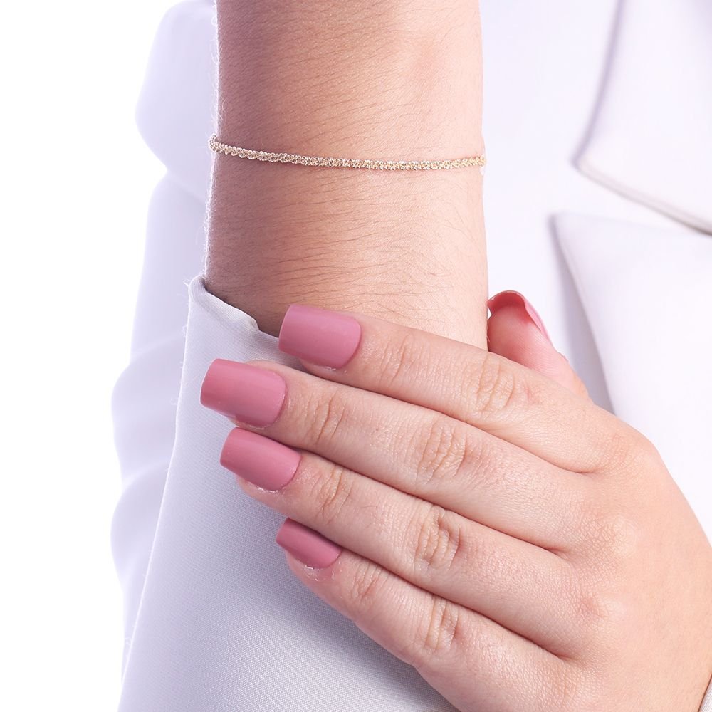 Pst-3334-Fo Pulseira De Corrente Detalhada