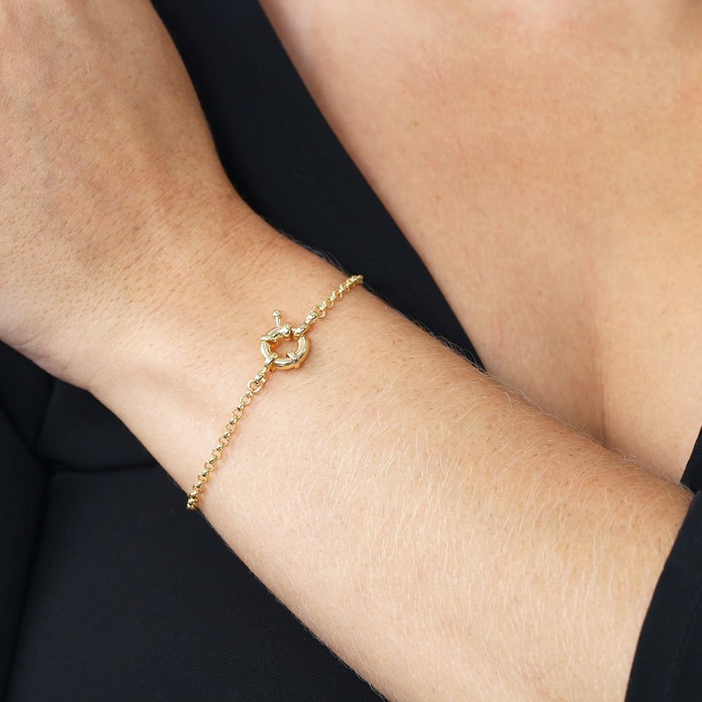 Pst-5005-Fo Pulseira De Elo Português E Fecho Boia (2,5mm)