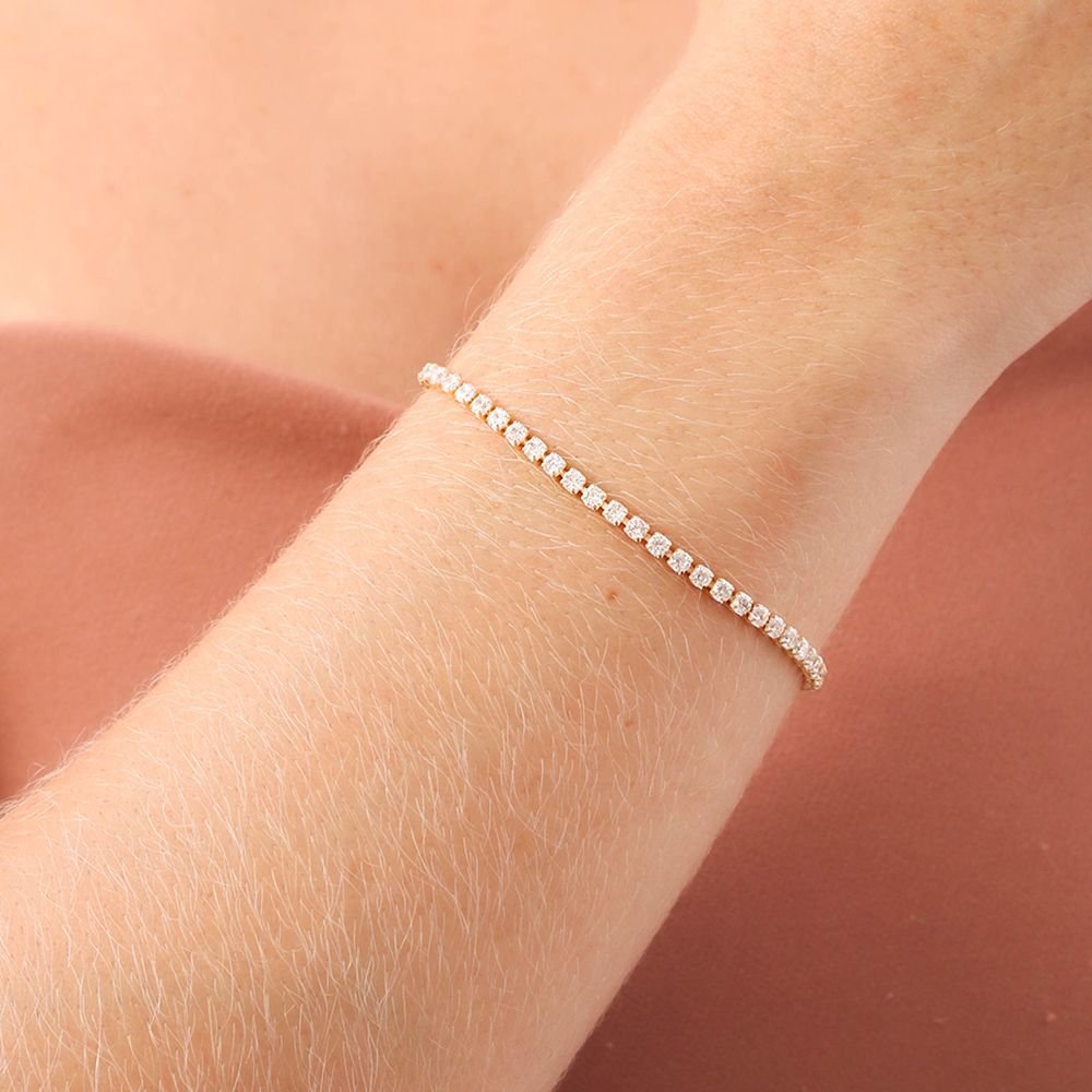Pst-5012-Fo Pulseira Cravejada De Zircônias Cristal.