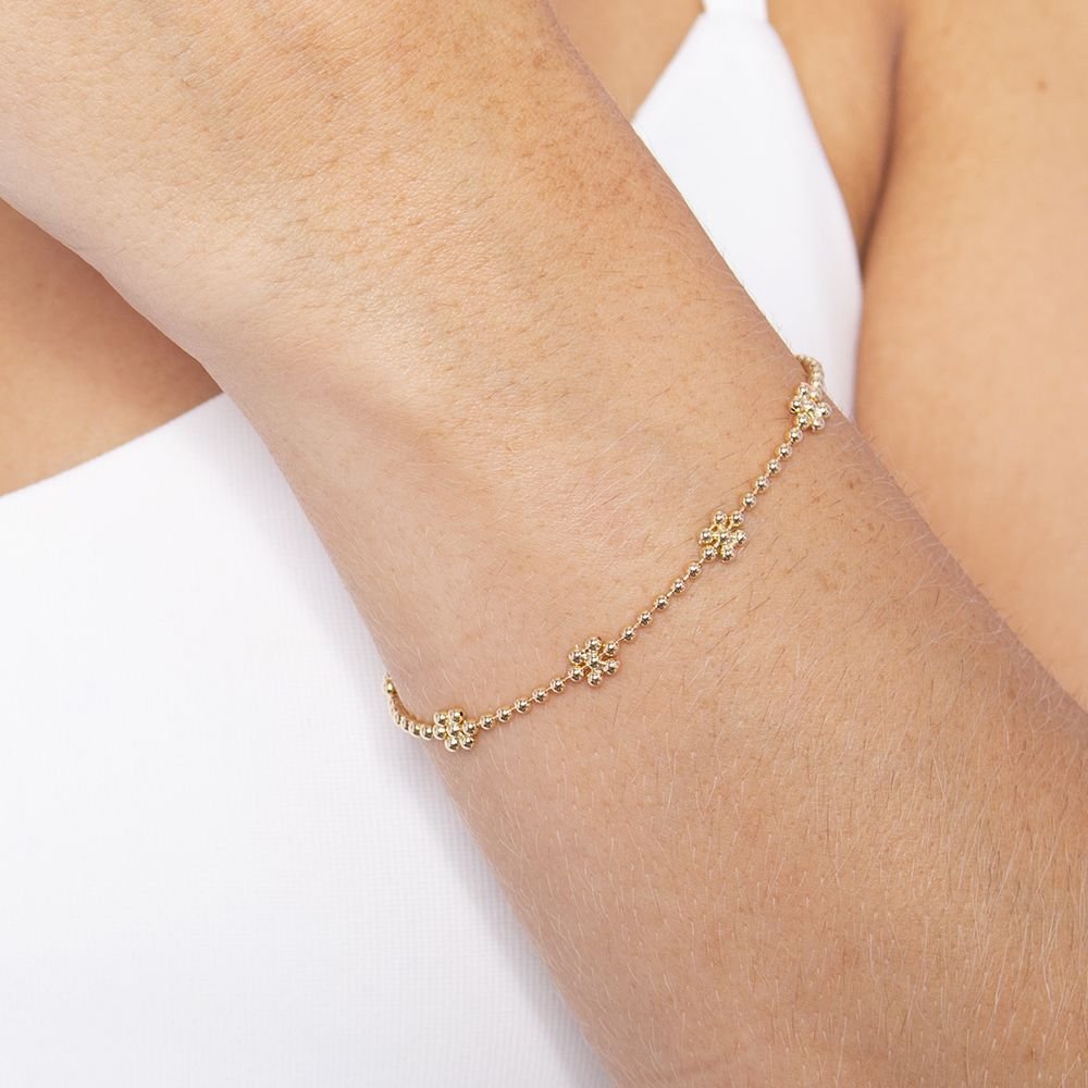 Pst-5013-Fo Pulseira De Florzinhas.