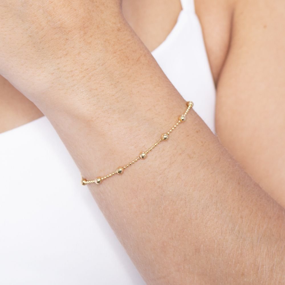 Pst-5014-Fo Pulseira De Bolinhas.