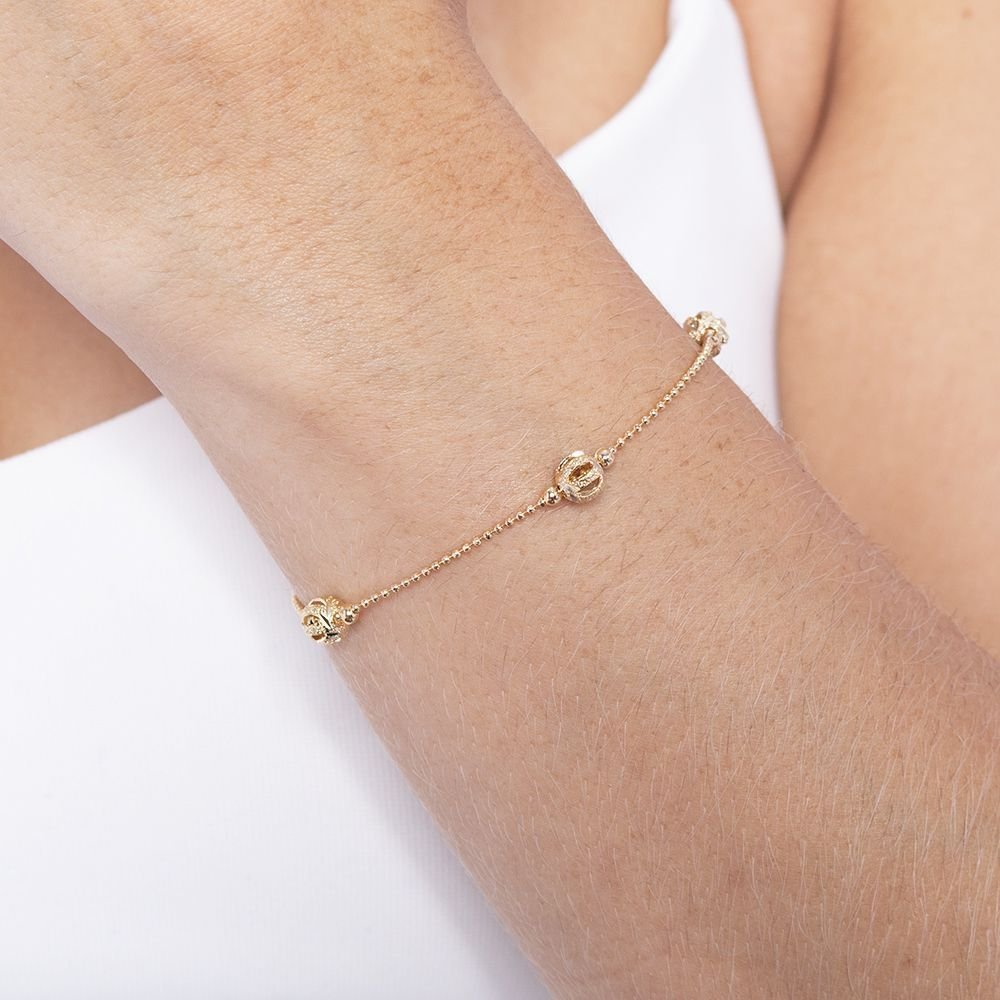 Pst-5015-Fo Pulseira De Bolinhas Detalhadas.