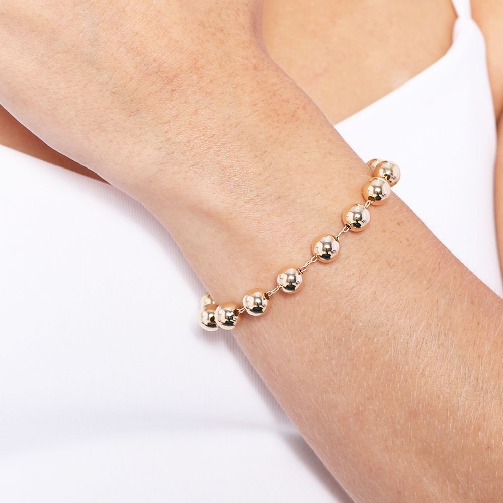 Pst-5017-Fo Pulseira De Bolinhas (8mm). Pst-5017-Fo Pulseira De Bolinhas (8mm).