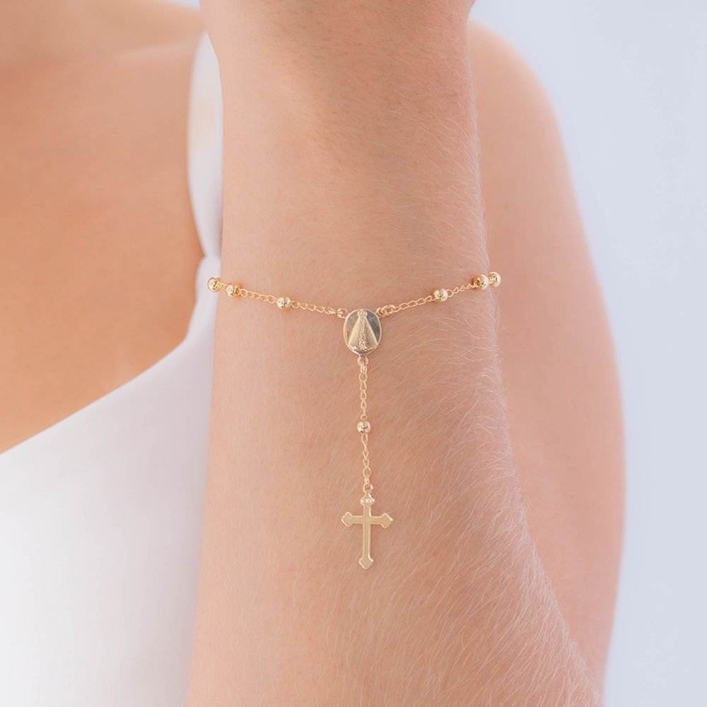 Pst-5030-Fo Pulseira Terço De Bolinhas Nossa Sra. Aparecida. Pst-5030-Fo Pulseira Terço De Bolinhas Nossa Sra. Aparecida.