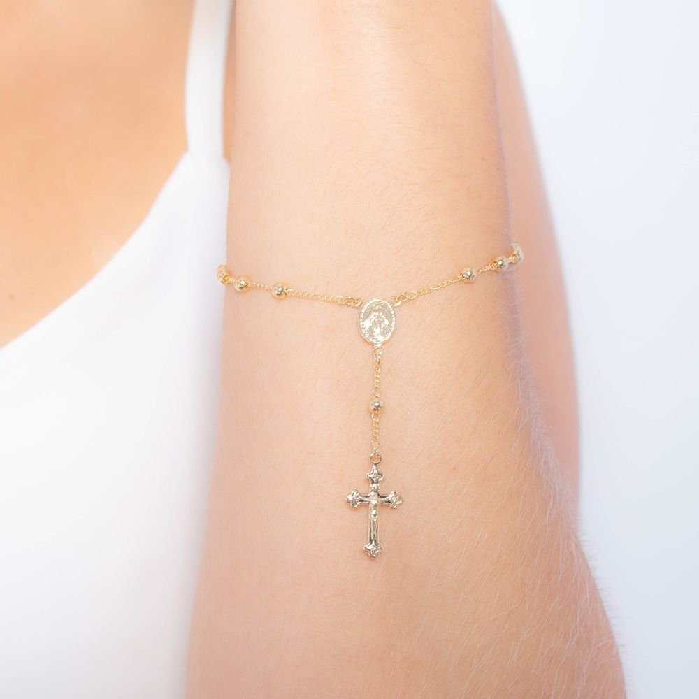 Pst-5032-Fo Pulseira Terço De Bolinhas Nossa Sra. Das Graças. Pst-5032-Fo Pulseira Terço De Bolinhas Nossa Sra. Das Graças.