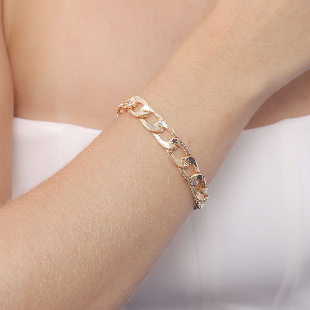 Pst-5040-Fo Pulseira De Elos Groumet. Pst-5040-Fo Pulseira De Elos Groumet.