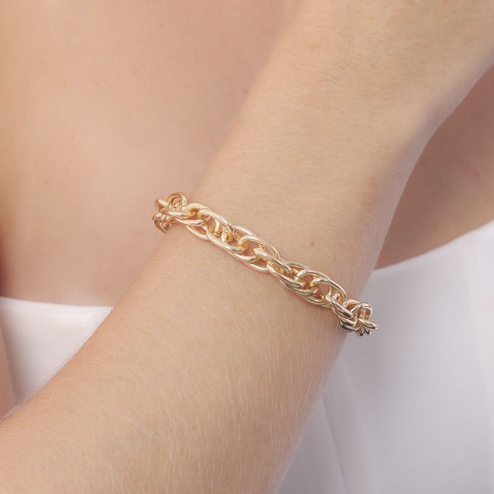 Pst-5041-Fo Pulseira De Elos Detalhados. Pst-5041-Fo Pulseira De Elos Detalhados.