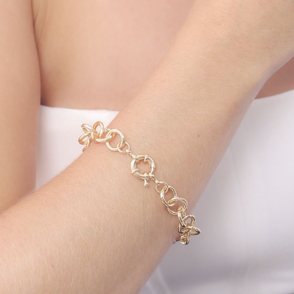 Pst-5044-Fo Pulseira De Elos Fecho Boia. Pst-5044-Fo Pulseira De Elos Fecho Boia.