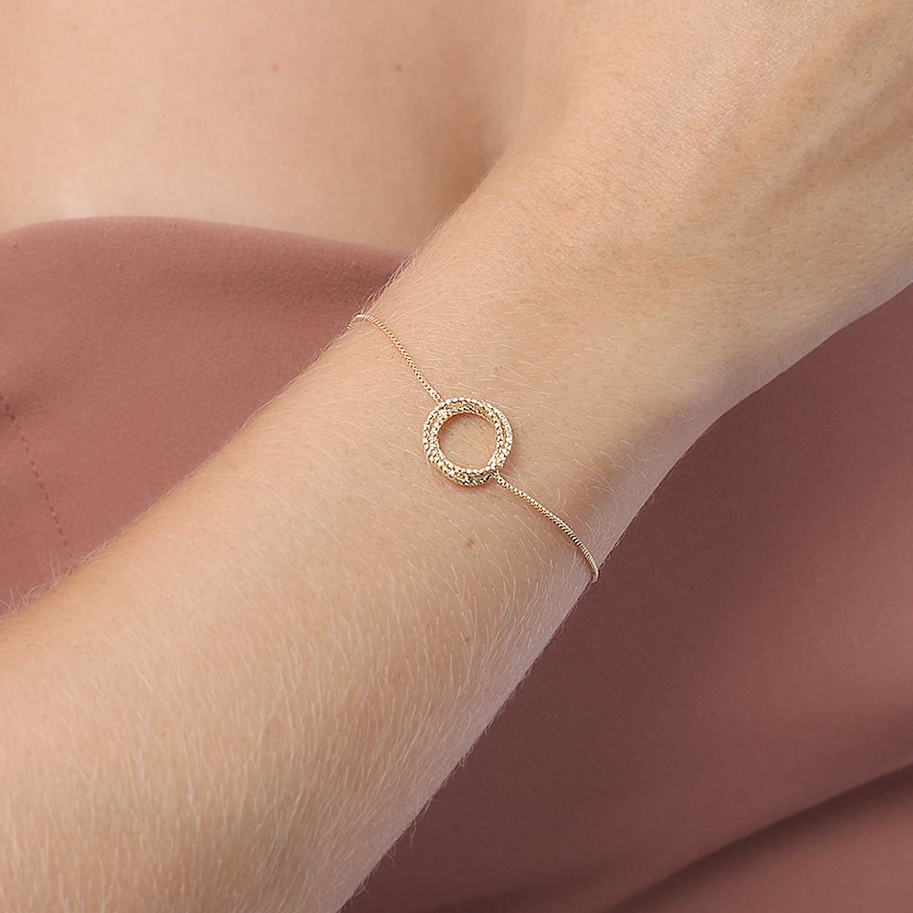 Pst-5056-Fo Pulseira Com Círculo Detalhado. Pst-5056-Fo Pulseira Com Círculo Detalhado.