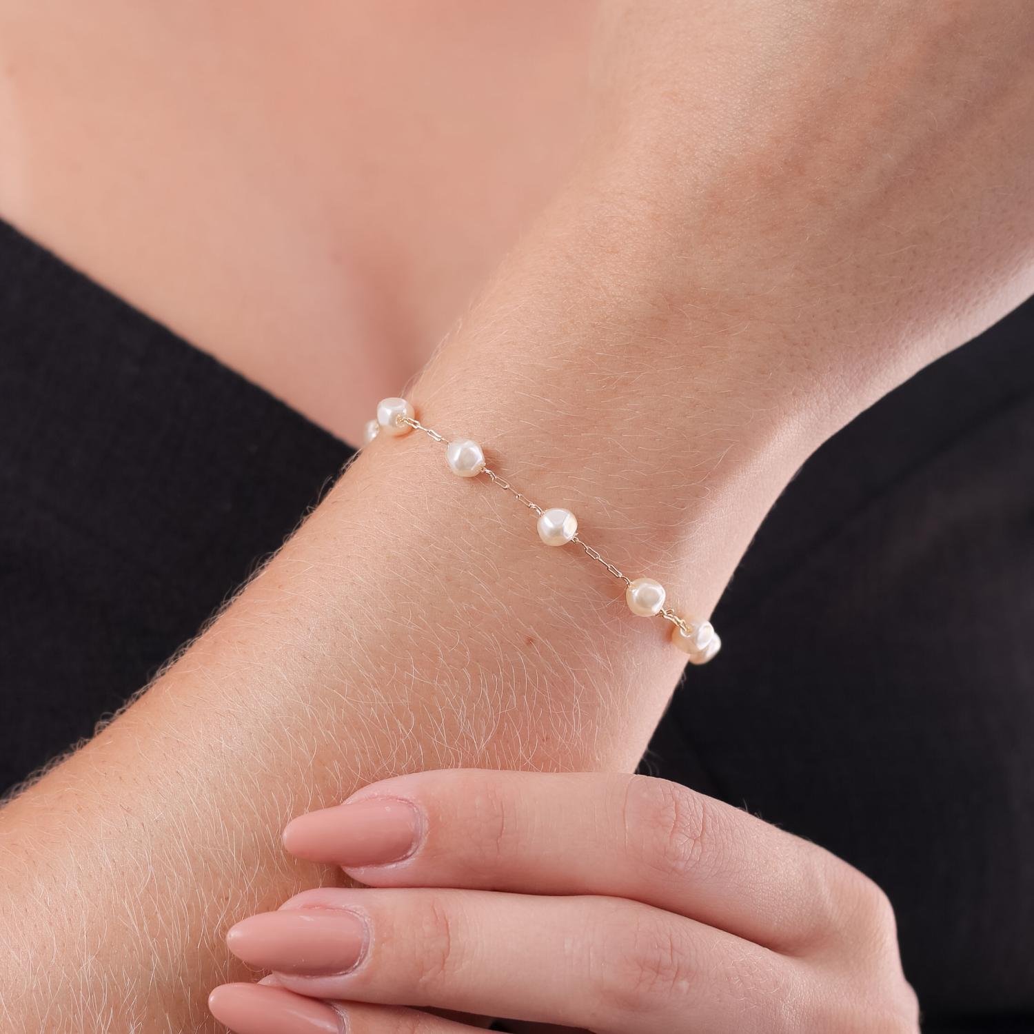 Pst-5067-Fo Pulseira De Pérolas.