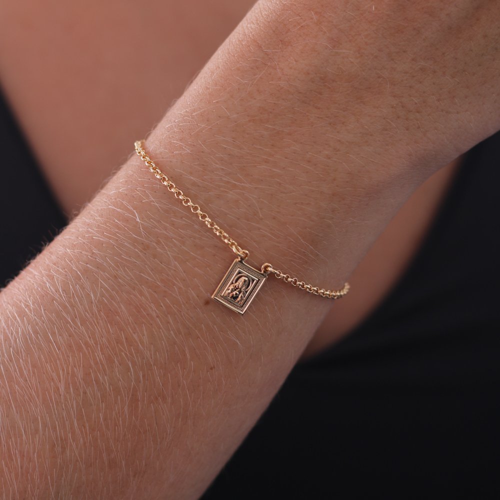 Pst-5093-Fo Pulseira Sagrado Coração De Jesus / Nossa Senhora Do Carmo.