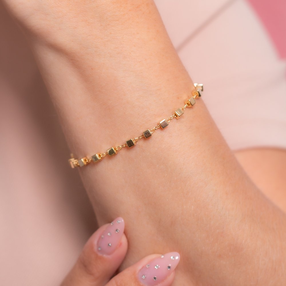 Pst-5124-Fo Pulseira Com Quadradinhos.