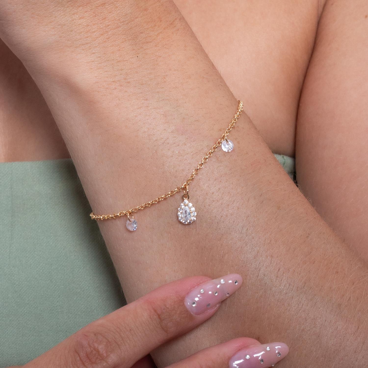 Pst-5158-Fo Pulseira Com Zircônias Cristais.