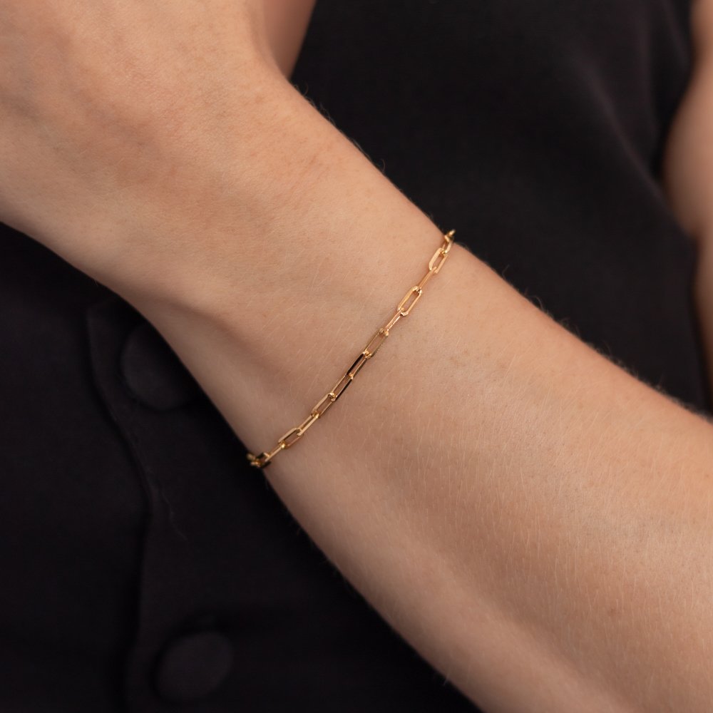 Pst-5211-Fo Pulseira Elos Quadrados.