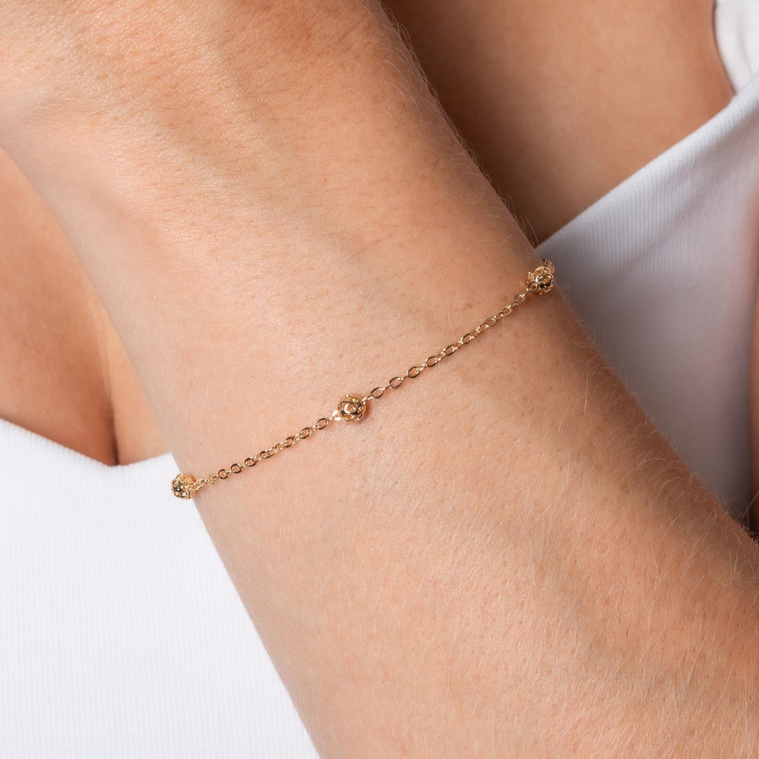 Pst-5219-Fo Pulseira De Mini Bolinhas Detalhadas.&Nbsp;