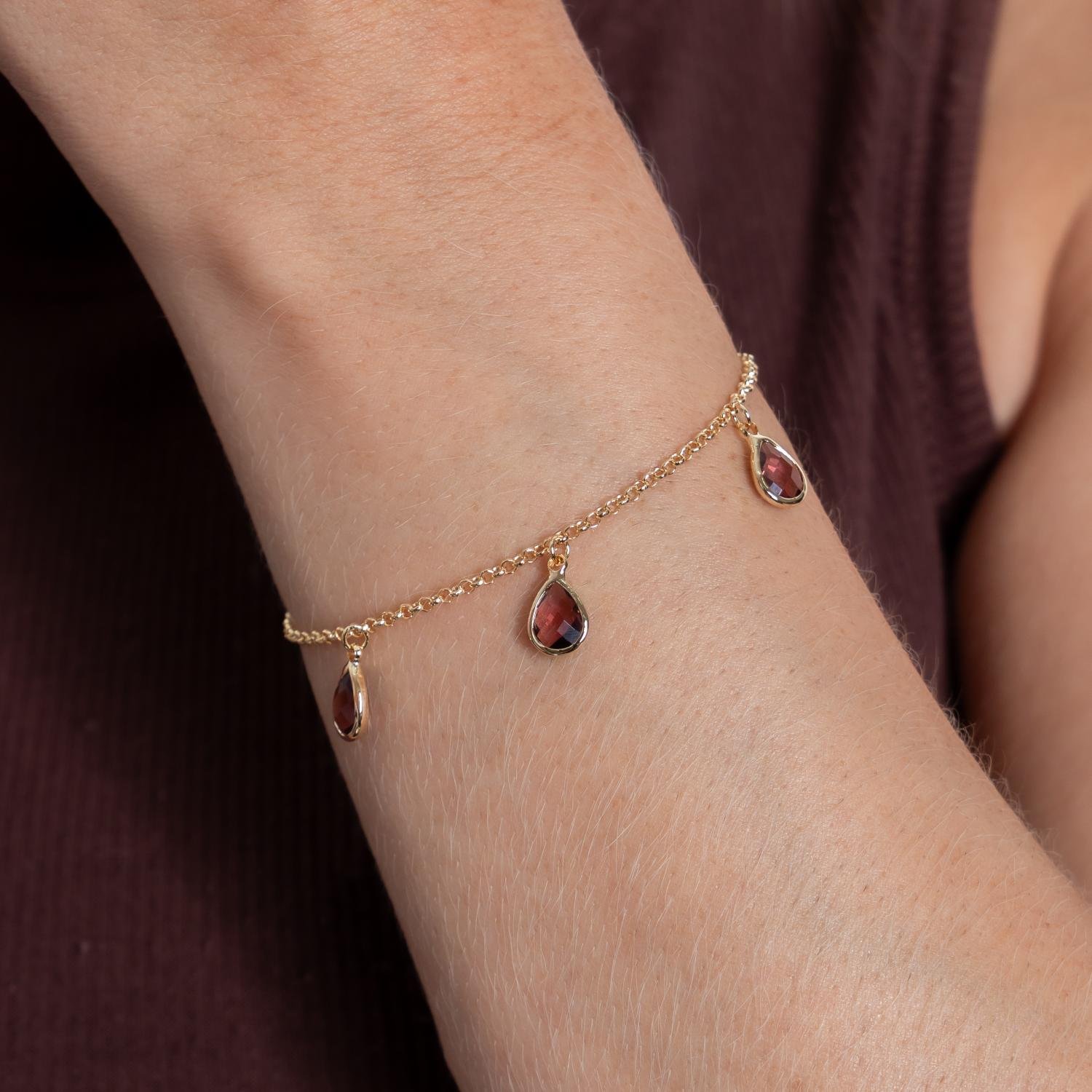 Pst-5222-Fo Pulseira Com Gotas Cristais.