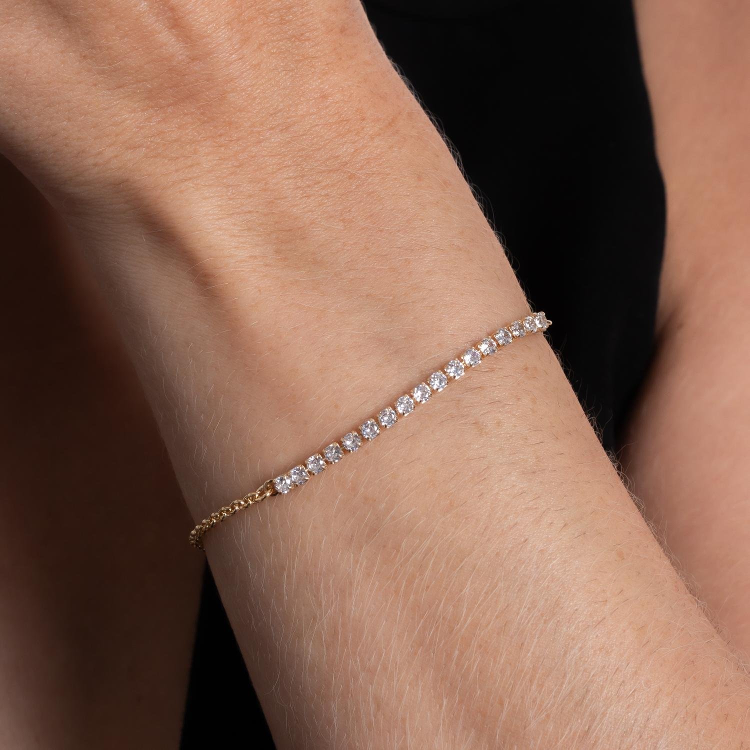 Pst-5251-Fo Pulseira Cravejada De Zircônias Cristais.
