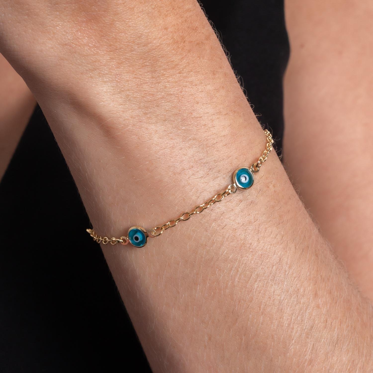 Pst-5257-Fo Pulseira Elinhos Com Olho Grego.