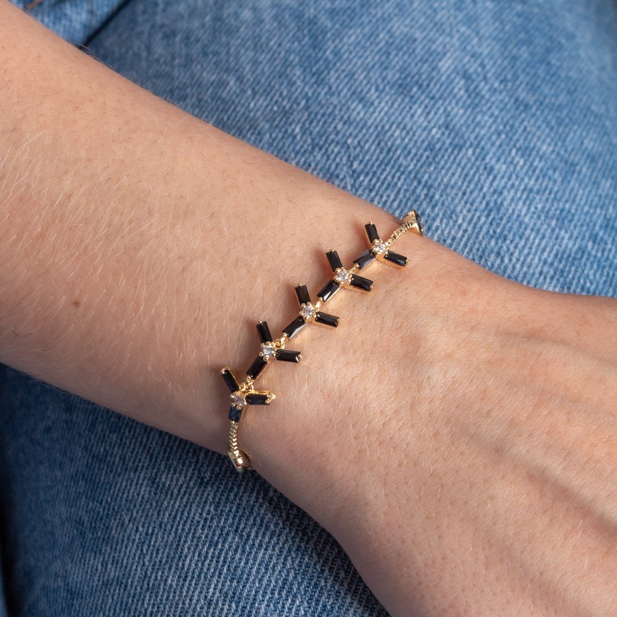 Pst-5328-Fo Pulseira Regulável Cravejada Cristal.