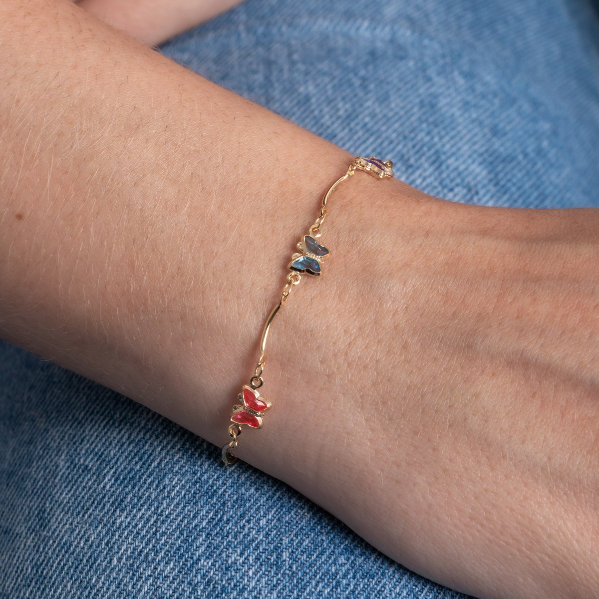 Pst-5345-Fo Pulseira De Borboletas Coloridas.