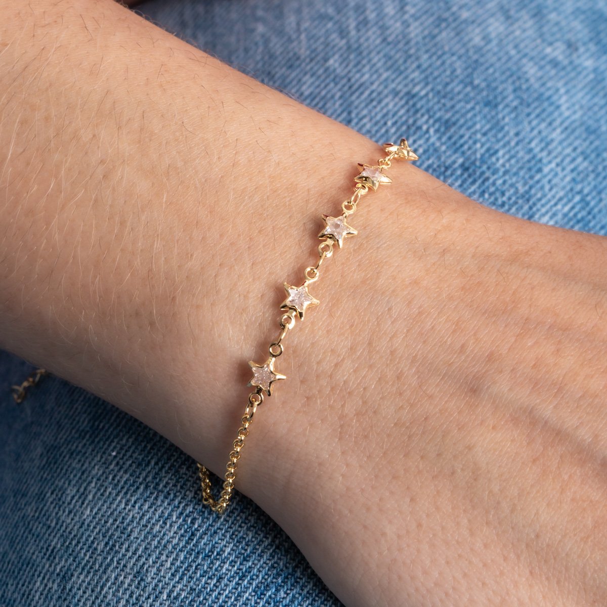 Pst-5346-Fo Pulseira De Estrelas Cravejadas Cristal.