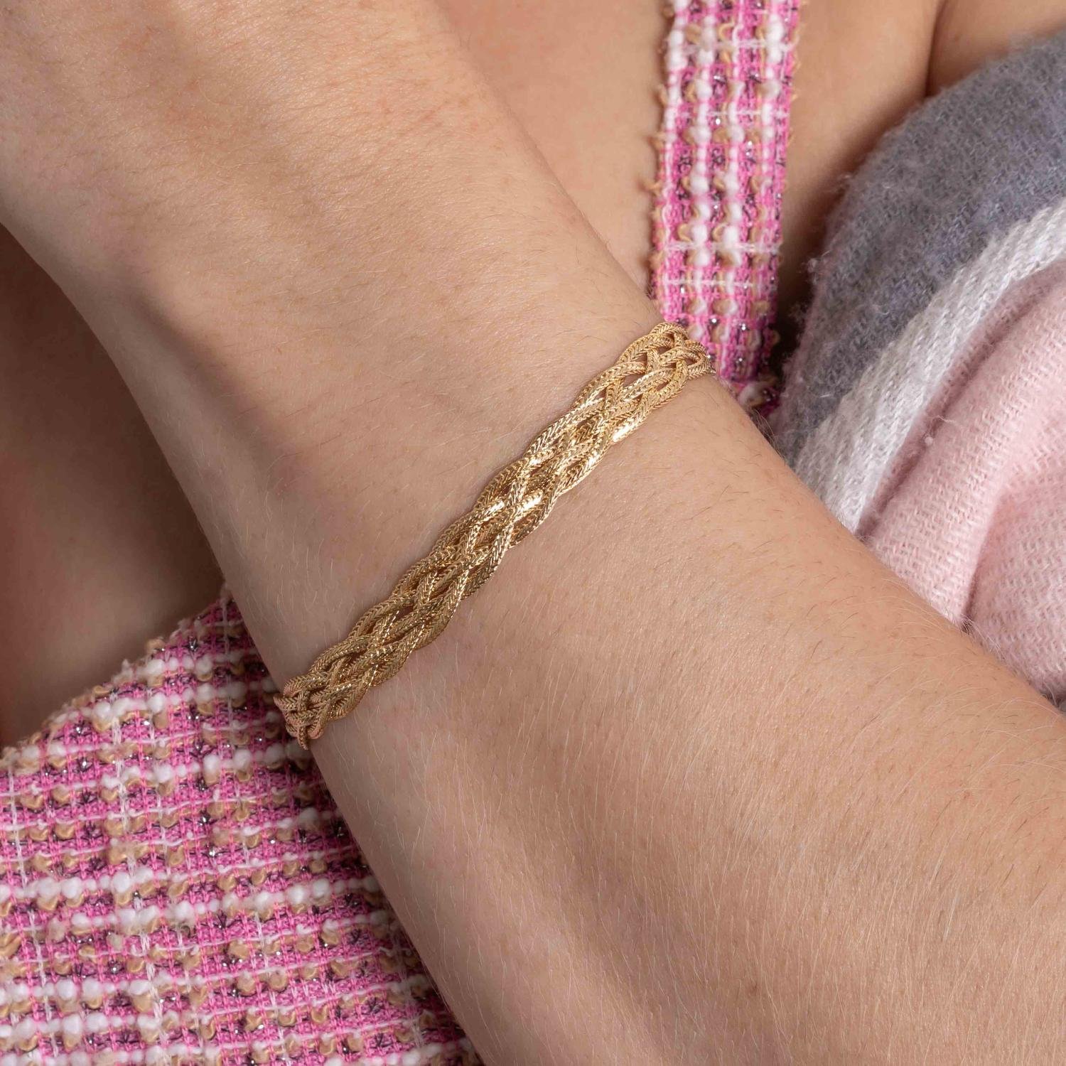 Pst-5383-Fo Pulseira Tde Elos Trançados.