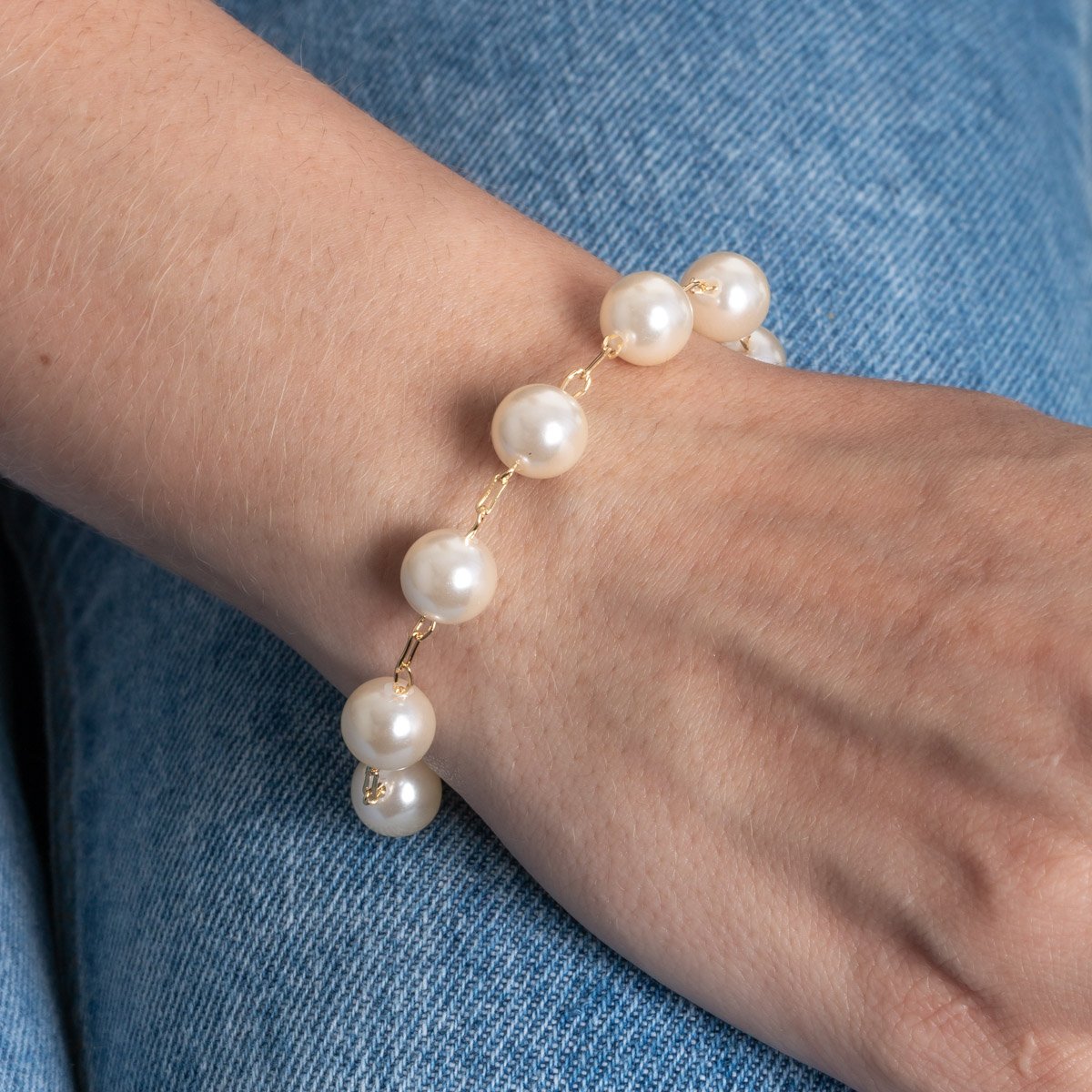 Pst-5386-Fo Pulseira De Pérolas (10mm).