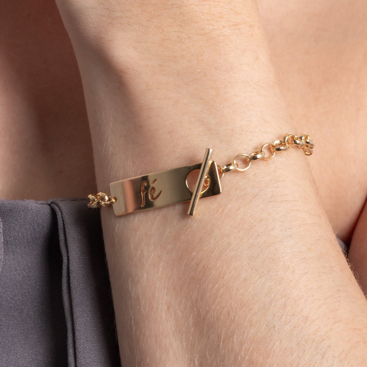 Pst-5404-Fo Pulseira Fé Com Fecho T.