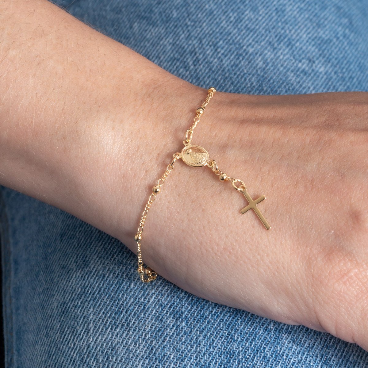 Pst-5412-Fo Pulseira Terço Nossa Senhora Aparecida.