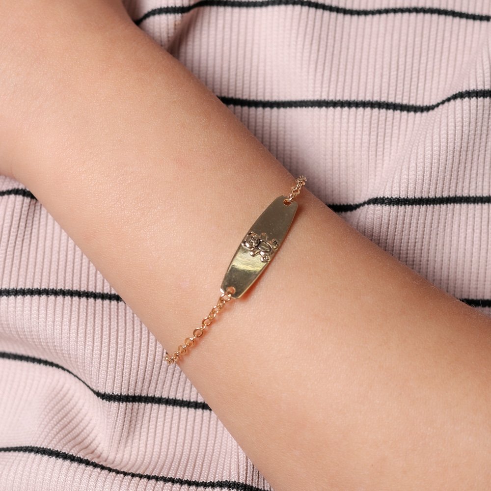 Pst-1532-Fo - Pulseira Infantil Chapa Esmaltado