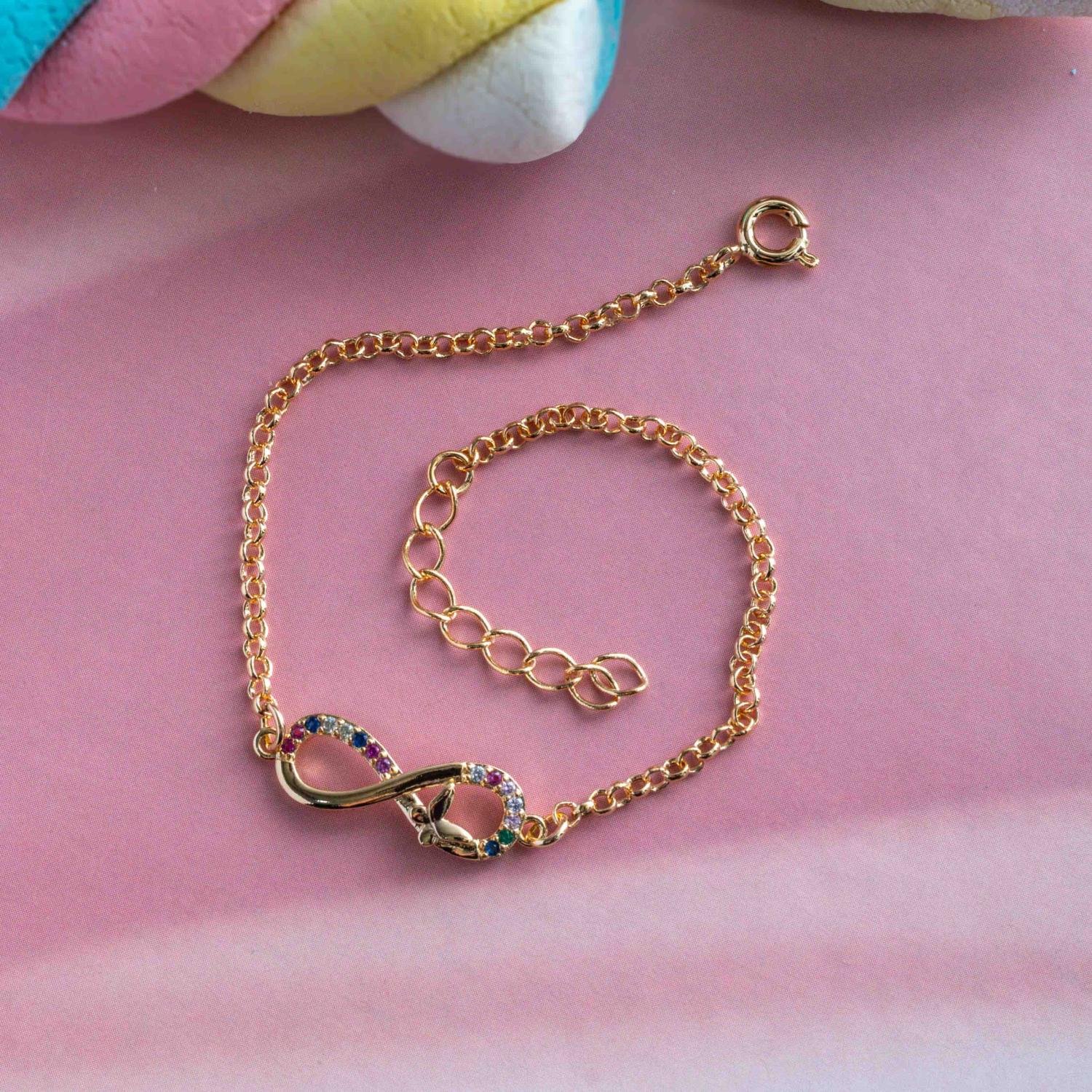 Psti-214-Fo Puleira Infantil Elinhos Com Infinito Colorido.